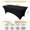 Kesfey 8ft Spandex Tablecloths Stretch Table Cover, Rectangular Table Fitted