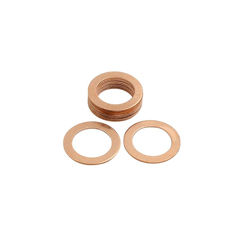 sourcing map Pack of 10 Rings for Car Copper Washer