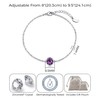 Philip Jones June (Alexandrite) Birthstone Anklet Created with Zircondia® Crystals