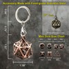 Haxtec Mini Metal DND Dice Set With Bronze Hollow D20