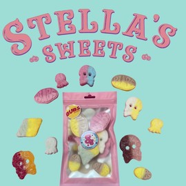 Swedish Candy BUBS Sampler with a Sweet and Sour Mix of popular BuBs Swedish  and also includes sampler of the popular swizzles-squishes vegan gluten free chewy candy- Snack, Bonbon- Freshly packed  weight approx 5oz of sweets