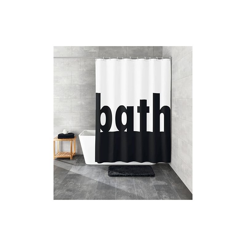 Kleine Wolke Shower Curtain Polyester Black White 180 x 200