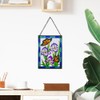 Viveta Stained Glass Window Hanging, Butterfly and Flowers Suncatcher, Glass