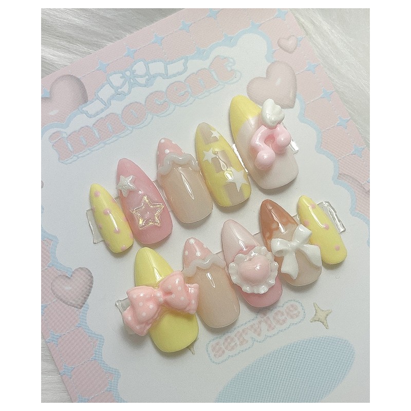 Baby Balm Handmade Nail Tips - Stiletto / 베이비 밤