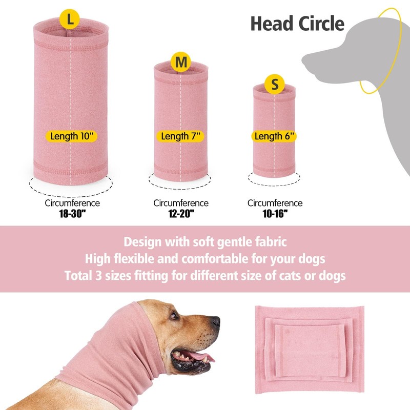 DDFS Soothing Anti-Anxiety Dog Snood Quiet Blow Drying & Hematoma