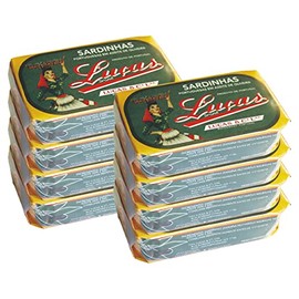 Luças Portuguese Sardines in Olive Oil - Product of Portugal - Pack of Eight 4.23oz Cans