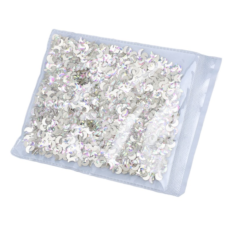 Crescent Moon Rhinestone Flatback Nail Art Jewelry Glittering Secure Fit