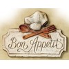 BON APPETIT METAL TIN WALL PLAQUE SIGN NOVELTY GIFT KITCHEN