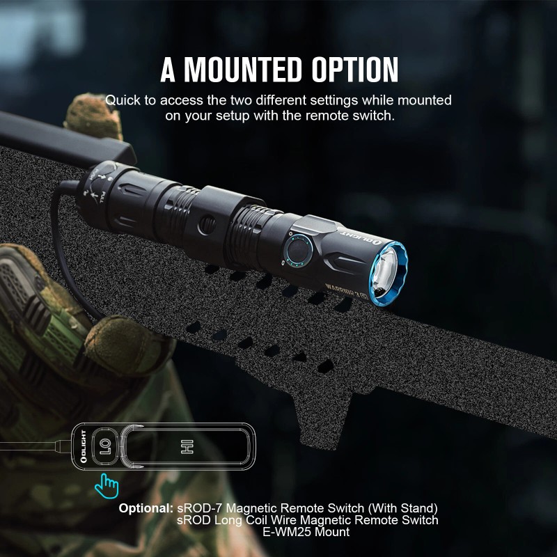 Olight Warrior 3S Tactical Flashlight with Proximity Sensor 2300 Lumens