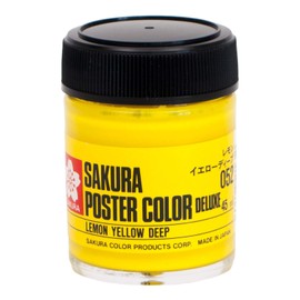 Sakura Crepas PWD45ML#052 Paint Poster Color DX 1.6 fl oz (45 ml), Lemon Yellow Deep