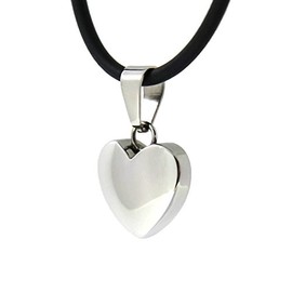 Coracao Energetix 4you 5359 Coeur Magnetic Pendant Power Heart Matte Engravable Solid Including Chain and Jewellery Bag, Stainless steel, nickel-free, No Gemstone