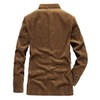 Chouyatou - chamarra deportiva de pana para hombre, Marrón, Small