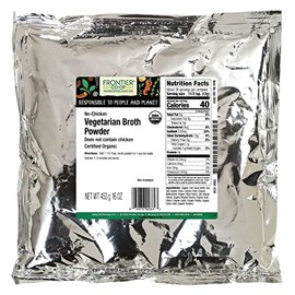 Frontier Vegetarian Broth Powder, Certified Organic, 16 Ounce Bag