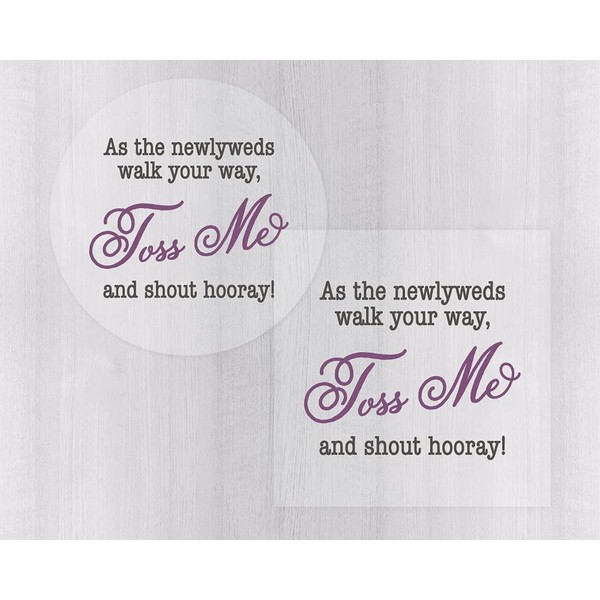 Toss Me at the Newlyweds Confetti Bird Seed Clear Transparent