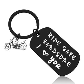 Biker Gift Biker Keychain Ride Safe Gift Valentine's Day Gift for Boyfriend Husband from Girlfriend Wife Motorcycle Keychain New Driver Gift Christmas Anniversary Birthday Gift for Biker Couple