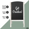 Ilyapa Wooden A-Frame Chalkboard Sidewalk Signs with Rounded Top -