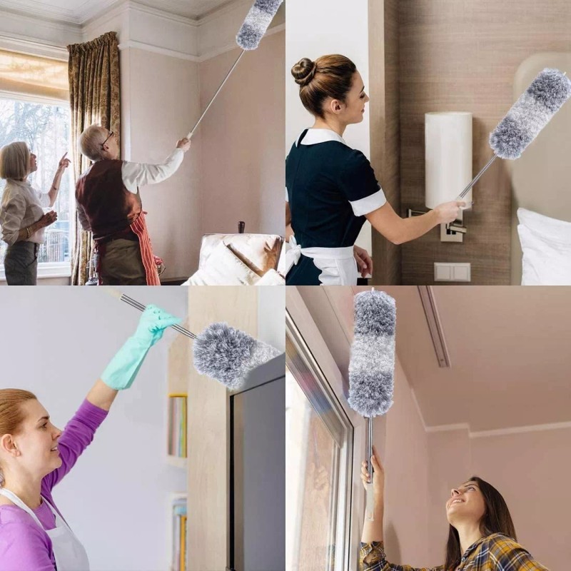 Tafuco Plumero De Microfibra Retráctil Para Techos Limpieza Polvo