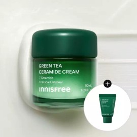 Innisfree 이니스프리 그린티 세라마이드 크림 50mL + 그린티 세라마이드 크림 15mL Innisfree Green Tea Ceramide Cream 50mL + Green Tea Ceramide Cream 15mL