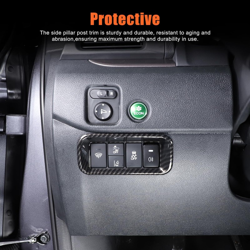 Heutamo Car Headlight Switch Button Frame Cover Trim Compatible with