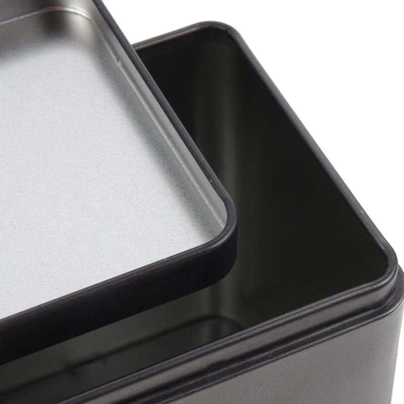 HEMOTON Square Tea Tins Canister with Airtight Lids Tea Storage