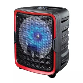 Supersonic 8" Bluetooth Speaker w True Wireless Technology, FM Radio & Mic (IQ-6608DJBT) - Red