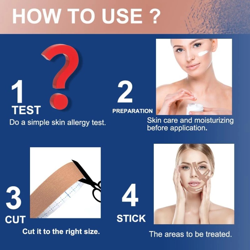 Facial Lift Tape for Skin Tightening and Anti-Wrinkle Patches