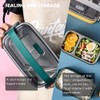 HEWOOH Large Bento Box Adult Lunch Box (74 Oz Large