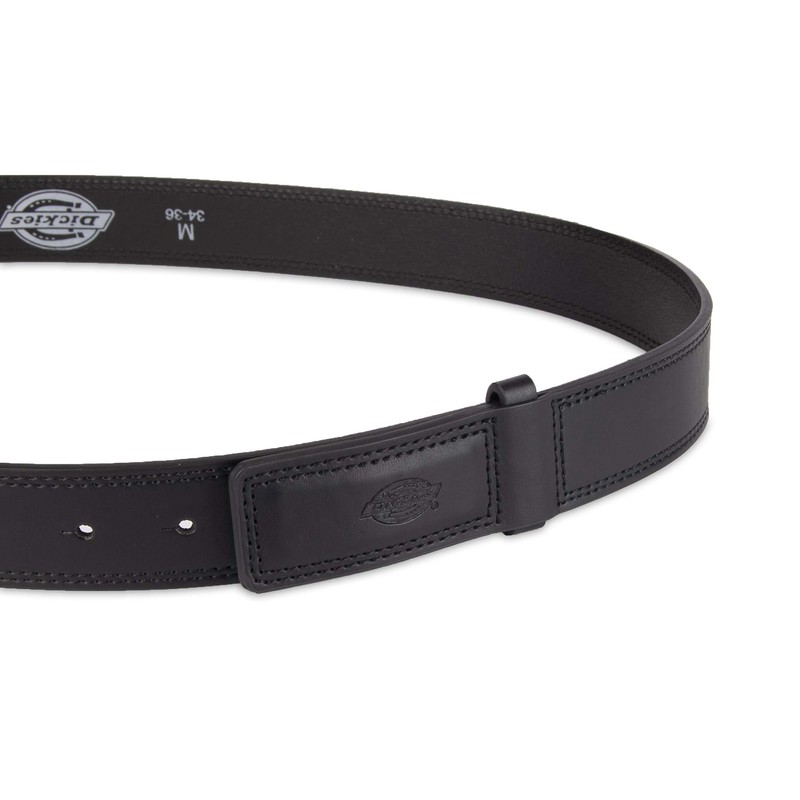 Dickies Cinturón mecánico de piel para hombre, Negro -, S