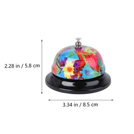 Kisangel Ring The Bell Printed Service Bell Desk Service Ring Service Bell for Hotels Customer Call Bell Wedding Events Decoration Door Bells Handbells Office Call Front Desk Metal Manual