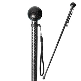 One-Piece Carbon Fiber Walking Cane - Round Ergonomic Handle, Stylish Decorative Design, Ultra-Lightweight Carbon Fiber Cane for Men and Women, 37.8 Inch