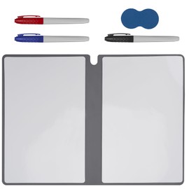 ChiiGe Dry Erase Whiteboard Notebook, A5 Reusable whiteboard Notebook, Dry Erase Notepad Set, for Writing, Drawing, Students, Teachers, Supplies Meeting, Business Office (1Set)