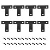 sourcing map T Shape Bracket, 40x40x1mm Carbon Steel Mending Plates