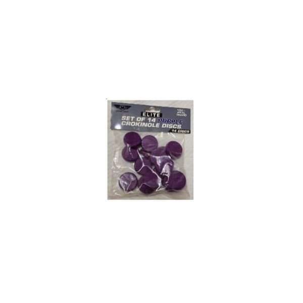 Purple Elite 14 Count Crokinole Discs + Scoring Peg