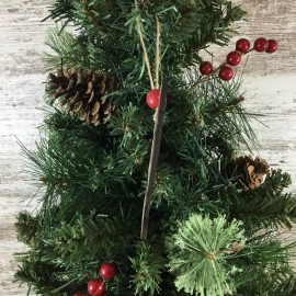 Handmade Merry Chickmas Wood Chicken Christmas Ornament