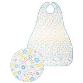 Nippon Angel 6068 Meal Apron II (Long Type), 43.3 x 31.5 inches (110 x 80 cm), Flower Blue