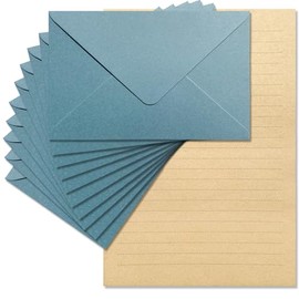 Tuhangcc Juego de papelería de terciopelo premium con colores de diseño únicos, el mejor papel y elegantes sobres de 4 x 6 (24 hojas de escritura + 12