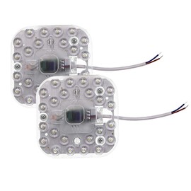 2 Pack LED Module, Ceiling Conversion Kit with Magnet, LED Panel, AC 165-265V, 4.3 Inch, 12 Watt, 1100 Lumen, 6500K Cool White, Non-dimmable