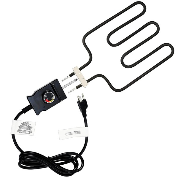 1400W Electric Smoker Heating Element Replacement Kit with Adjustable Thermostat
