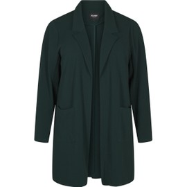 Zizzi Flash by Women's Large Sizes Long Blazer Pockets Size, Scarab