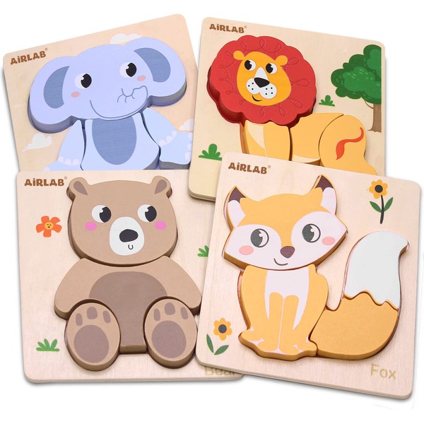 Airlab Wooden Puzzles for Toddlers Over 1 2 3+ Year