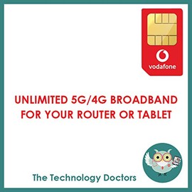 TP-Link M7350 4G Cat4 LTE Single Band Mobile WiFi with Vodafone Max Data SIM Card Bundle