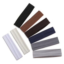 "BEHEY Headband For Women - Soft Stretchy Hair Band For Workout, Yoga & Daily Use, Non-Slip Sweatproof Wide Headband For Sports, Makeup & Skincare, 8-Pack Solid Color Fashion Accessories"