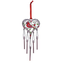 Abbey & CA Gift Hope & Love Cardinal Wind Chime On Red Ribbon