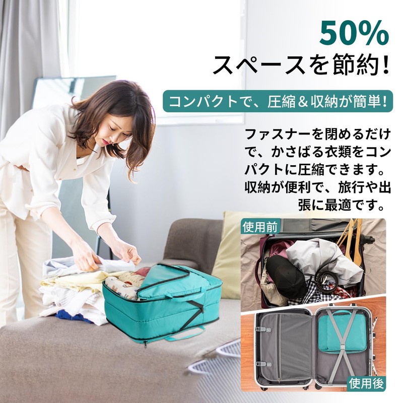 VARNIC Travel Compression Bag, Compression Bag, Clothing Sorting, Compact, YKK