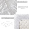 CozyLux Satin Fitted Sheet Queen Size, White Silky Satin Bed