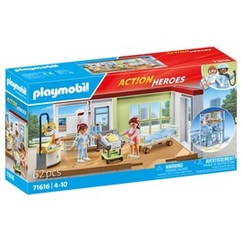 PLAYMOBIL Action Heroes 71616 Maternity Unit Made From Over 80% Recycled and Bio-Based Materials, Detailed Toy for Children 4 Years and Up