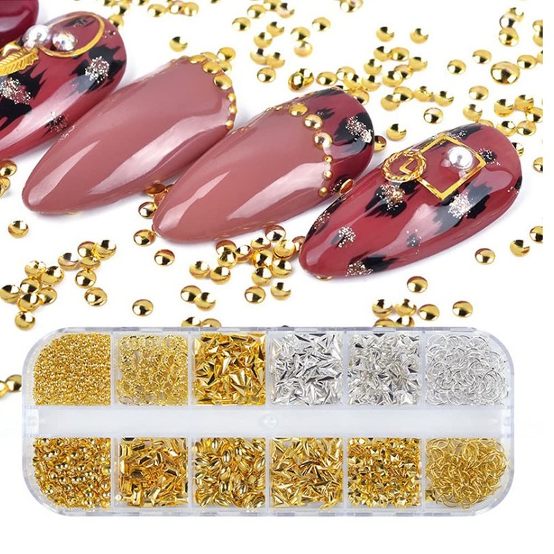 YFFSFDC Nail Parts, Set of 3, Metal Parts, Nail Design,