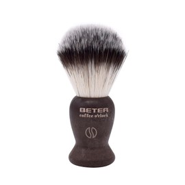 Beter - Men's Beard Care Shaving Brush with Soft Bristles and Wooden Handle, Shaving Experience at Barber Level, Gift for Men Model Coffee O'clock Vegan