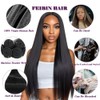 Feibin Straight Human Hair Bundles 12 12 12 Inch Trippy