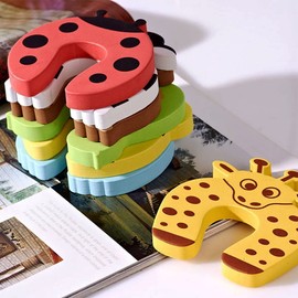 xutong 14 PCS Tope Puertas,Protector Puertas Seguridad Bebé Espuma Tapones Clips de Puerta Animales Seguridad para Niños Seguridad